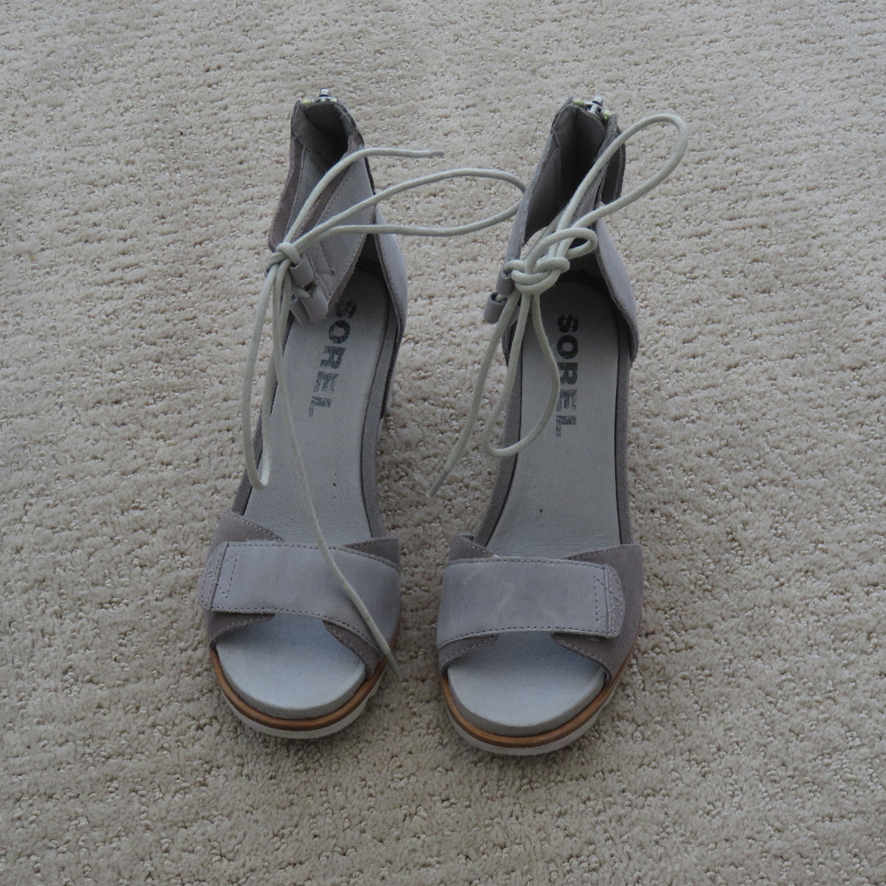 New SOREL Joanie Strap Lace Wrap Wedge sandal - Picture 3 of 7